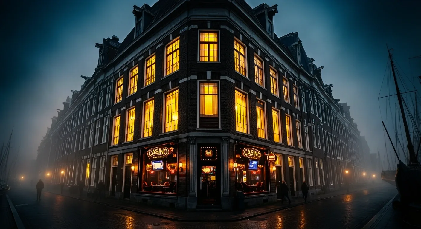 Vissersdijk Rotterdam bij schemering